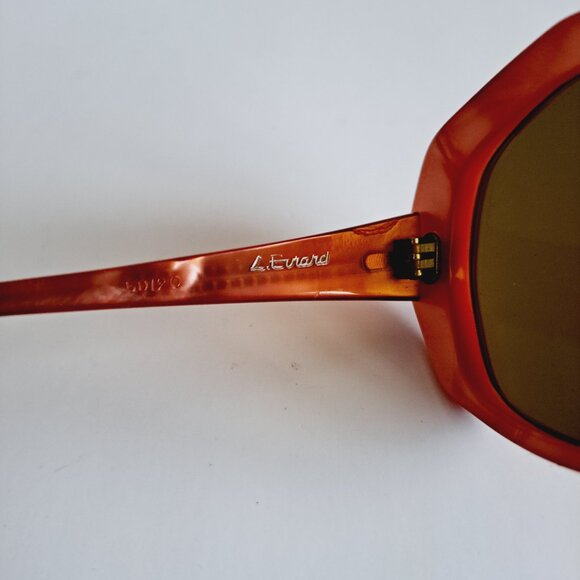 Women's L. Evrard Orange Frame Sunglasses France TWE - Picture 6 of 13